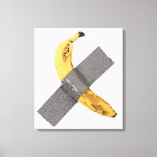 Banana and Silver Tape Canvas Print