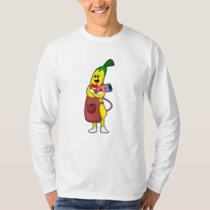 Banana as Hairdresser with Hair dryer T-Shirt