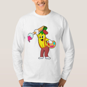 Banana as Painter with Paint brush T-Shirt