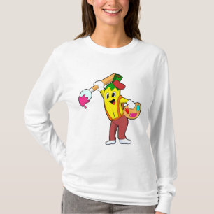 Banana as Painter with Paint brush T-Shirt