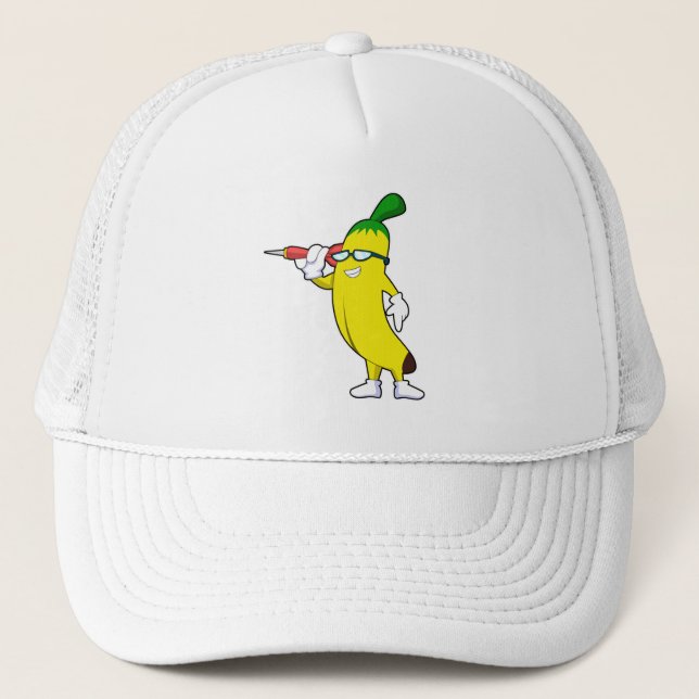 Banana at Darts with Dart Trucker Hat (Front)