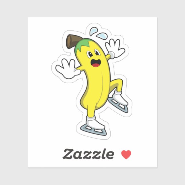 Banana at Ice skating with Ice skates.PNG (Sheet)