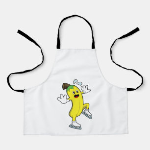 Banana at Ice skating with Ice skates.PNG Apron