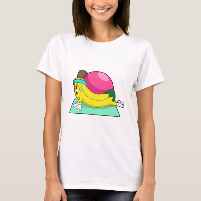 Banana at Yoga Fitness T-Shirt (Front)