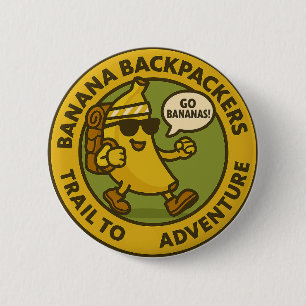 Banana Backpackers Trail To Adventure 2 Inch Round Button