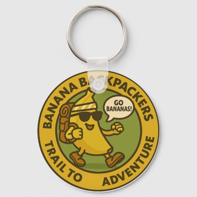 Banana Backpackers Trail To Adventure Keychain (Front)