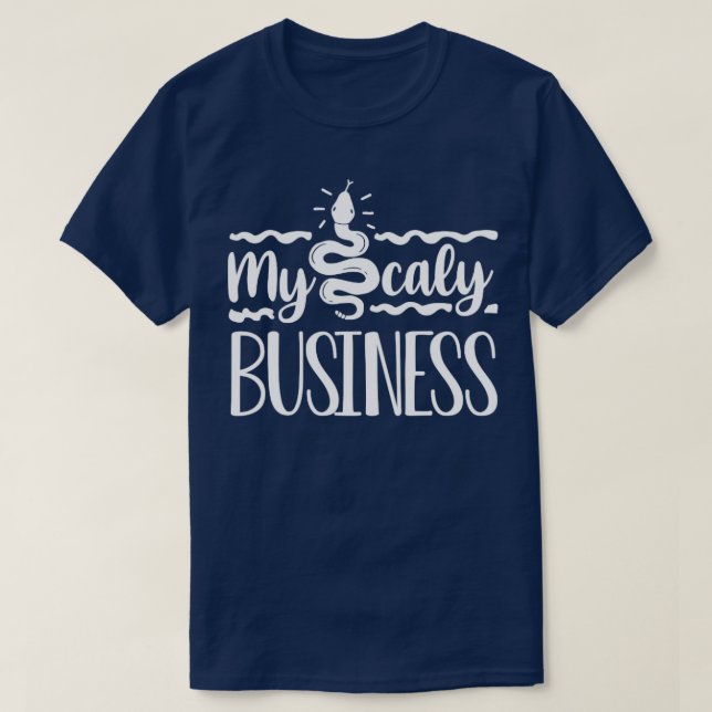 Banana Ball Python Herpetologist My Scaly Business T-Shirt (Design Front)