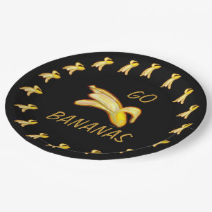 Banana Bananas Fruit Customize Food Party Graphics Paper Plate