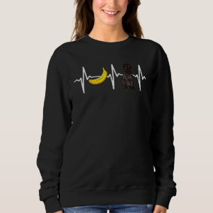 Banana Bouvier Des Flandres Heartbeat Dog Sweatshirt