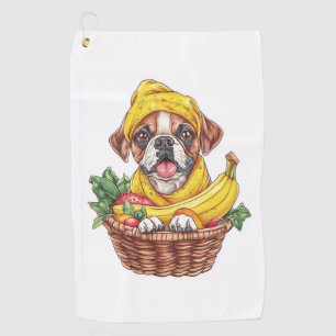 Banana Boxer – Funny Fruit Dog Golf Towel