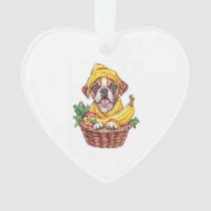 Banana Boxer � Funny Fruit Dog Ornament