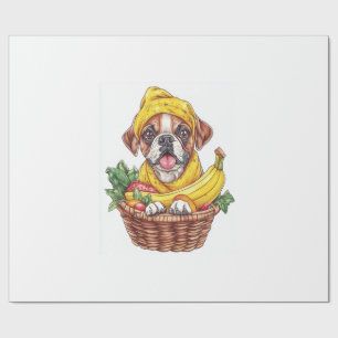 Banana Boxer � Funny Fruit Dog Wrapping Paper