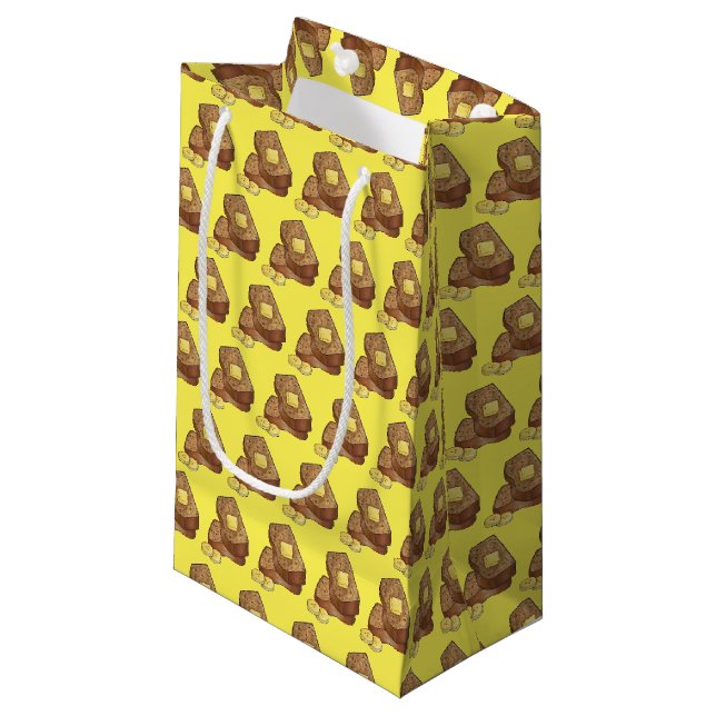 Banana Bread Loaf Slice Butter Baker Baking Food Small Gift Bag (Front Angled)