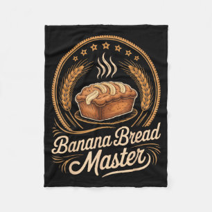 Banana Bread Master Baker Chef Humor Fall Baking L Fleece Blanket