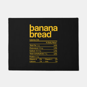 Banana Bread Nutrition Facts Funny Thanksgiving Ch Doormat