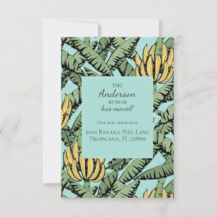 Banana Bunch New Address Moving Announcement Cards