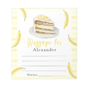 Banana Cake Time Capsule Message Notepad