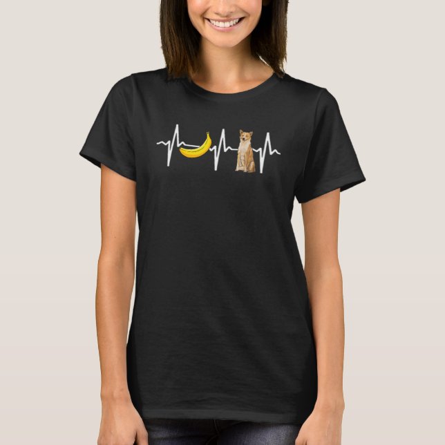 Banana Canaan Dog Heartbeat Dog T-Shirt (Front)