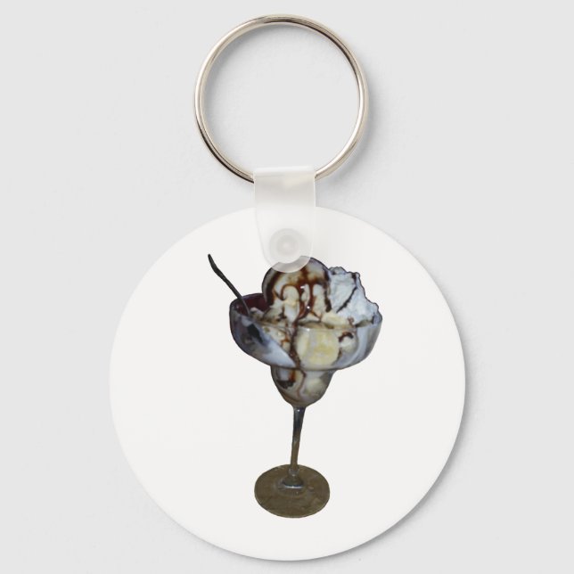 Banana Chocolate Sundae Keychain (Front)
