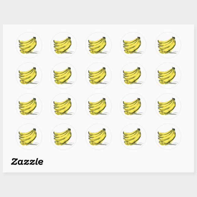 Banana Classic Round Sticker (Sheet)