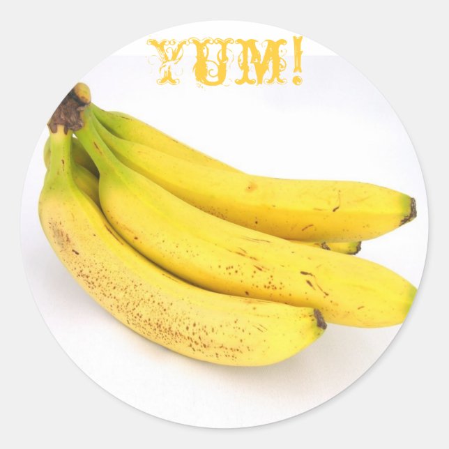 BANANA!!! CLASSIC ROUND STICKER (Front)