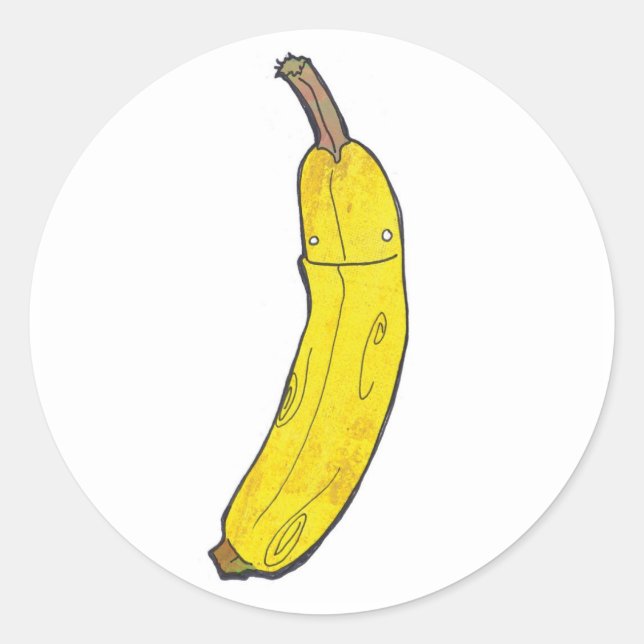 banana classic round sticker (Front)