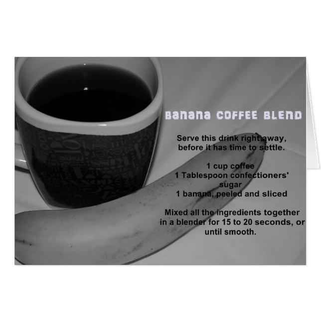 Banana Coffee Blend Card (Front Horizontal)