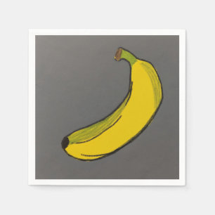 Banana Crayon Drawing Napkin