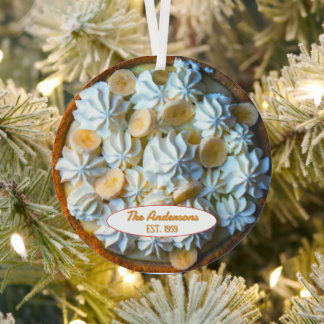 Banana Cream Pie Baker Personalized  Metal Ornament
