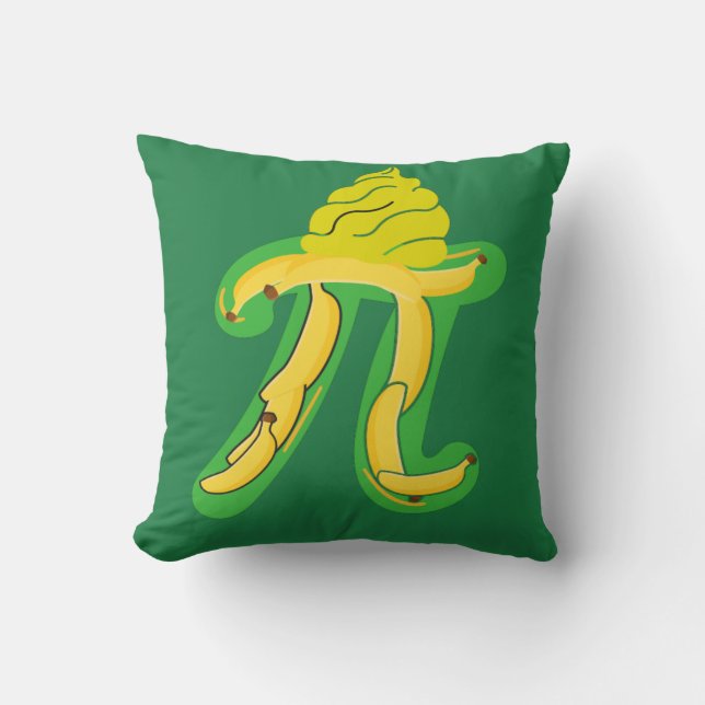 Banana Cream Pie Pi Day  Throw Pillow (Front)