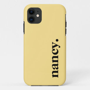 Banana Cream Solid Colour Elegant Name  iPhone 11 Case