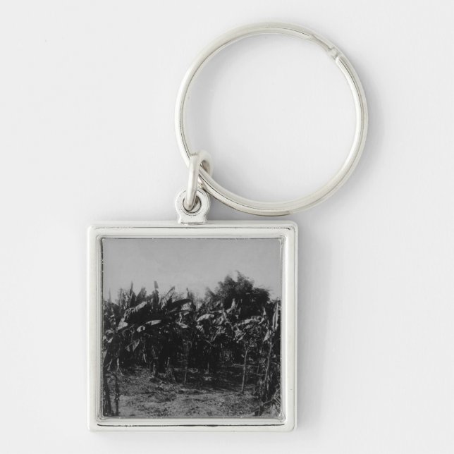 Banana Cultivation, Trinidad, c.1891 Keychain (Front)