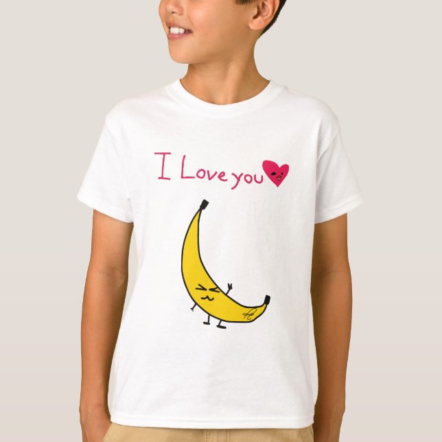 Banana Cute Baby Drawing T-Shirt (Front)