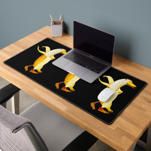 Banana Duck. Funny Anthropomorphic fruit Animals Desk Mat