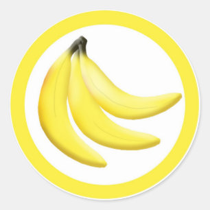 Banana flaveur cercle autocollant étiquettes