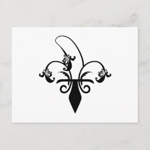 banana fleur de lis postcard
