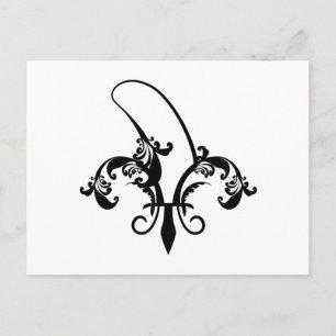 banana fleur de lis postcard