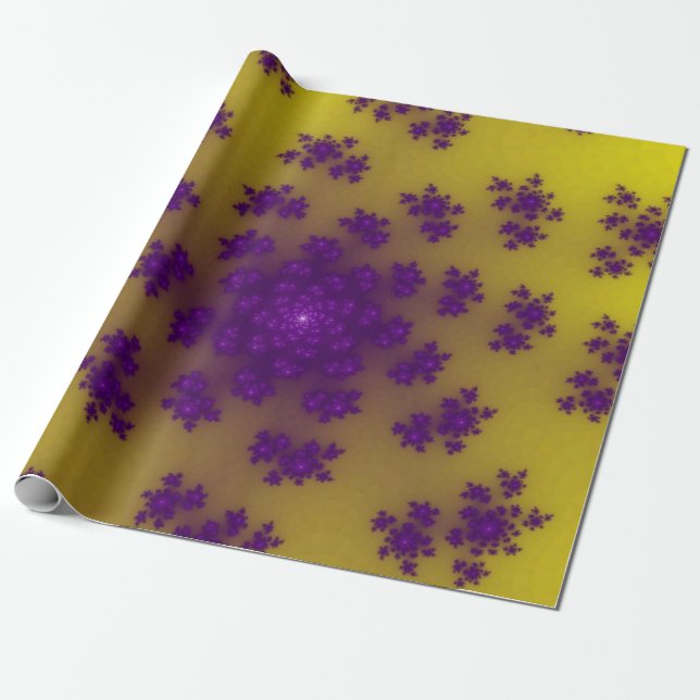 Banana Floral Sprinkles Wrapping Paper (Unrolled)