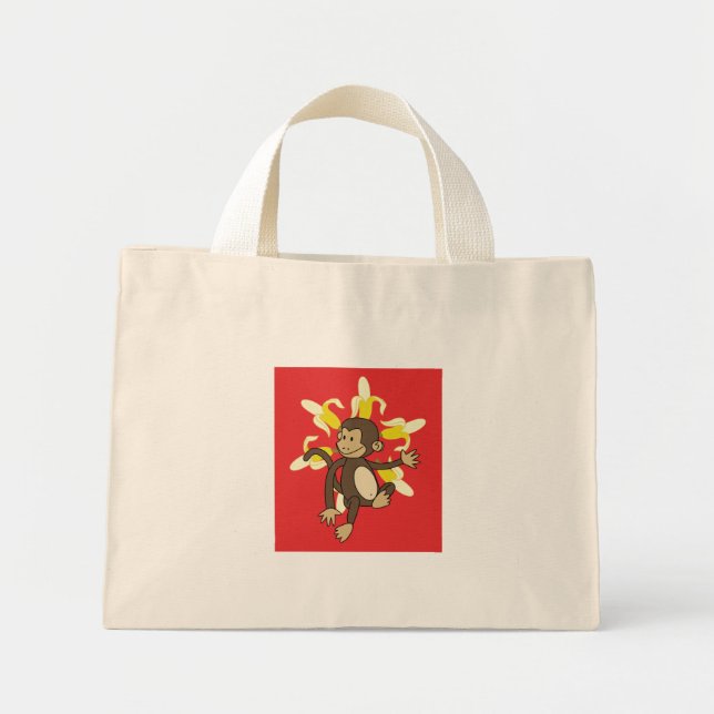 Banana Flower Monkey Floral Bag (Front)