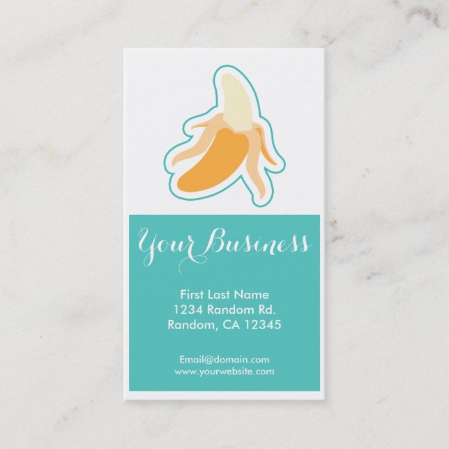 banana fruit customizable food business cards (Front)