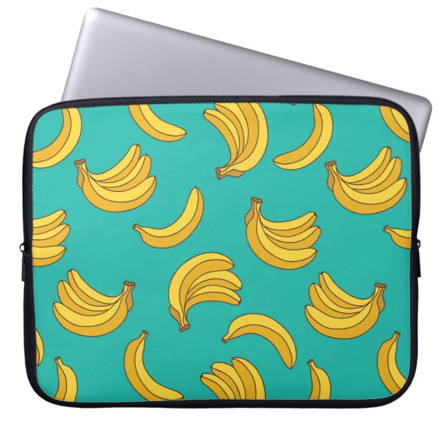 Banana Fruit Fun Pattern Laptop Sleeve (Front)