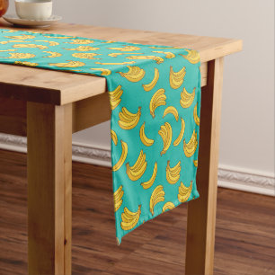 Banana Fruit Fun Pattern Medium Table Runner