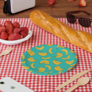 Banana Fruit Fun Pattern Paper Plate