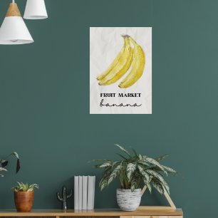 Banana fruit market poster