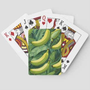 Banana Fruits and Leaves Tropical Mood  Playing Cards