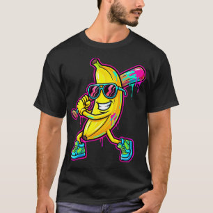 Banana Funny Baseball Drip Ice Cream Youth Boys T-Shirt