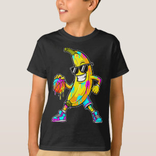 Banana Funny Basketball Drip Kids Youth Boys Girls T-Shirt