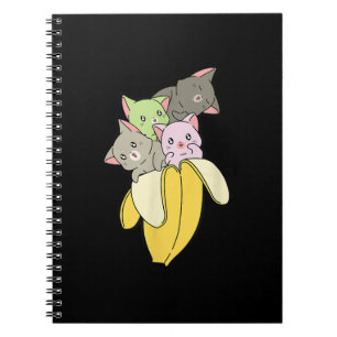 Banana Funny Cat   Cute Kitten Gift Notebook