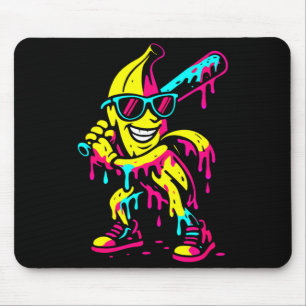 Banana Funny Ice Cream Drip Kids Youth Boys Girls Mouse Pad