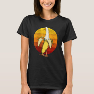 Banana Goose Sunset  Women Cute Animal Love T-Shirt